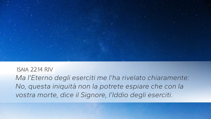 Isaia 22:14 RIV Bible Verse Image