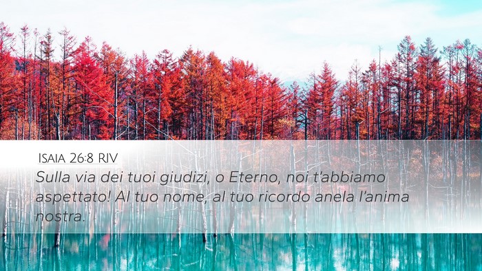 Isaia 26:8 RIV Bible Verse Image