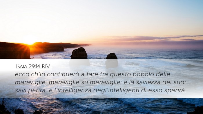 Isaia 29:14 RIV Bible Verse Image