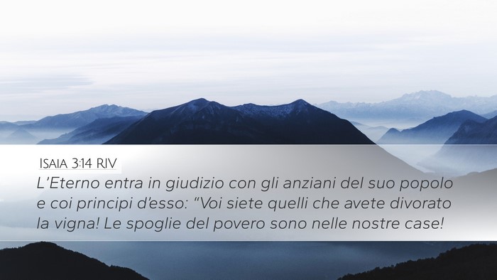 Isaia 3:14 RIV Bible Verse Image