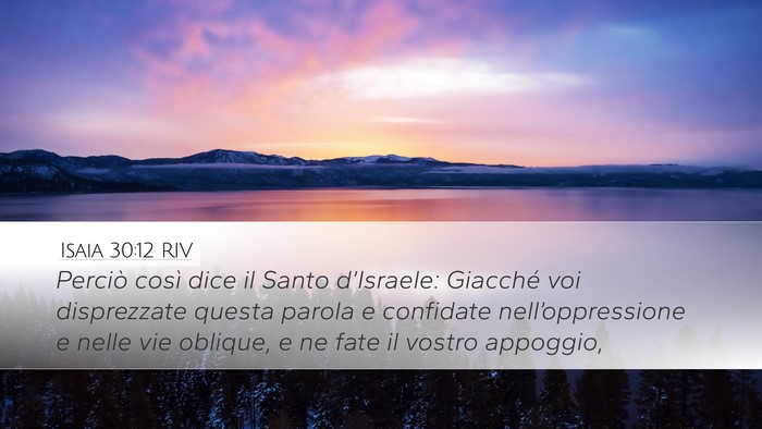 Isaia 30:12 RIV Bible Verse Image