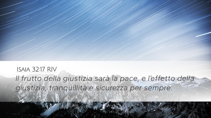 Isaia 32:17 RIV Bible Verse Image
