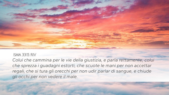 Isaia 33:15 RIV Bible Verse Image