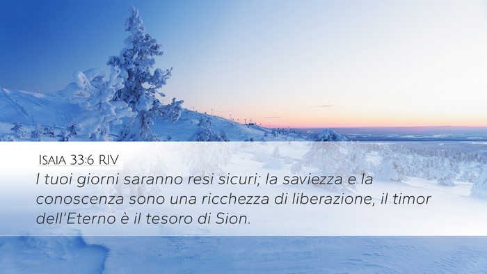 Isaia 33:6 RIV Bible Verse Image