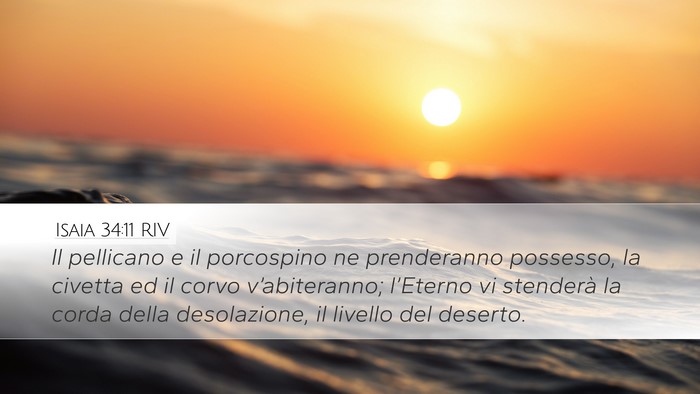 Isaia 34:11 RIV Bible Verse Image