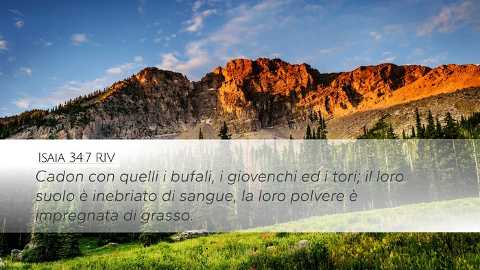 Isaia 34:7 RIV Bible Verse Image