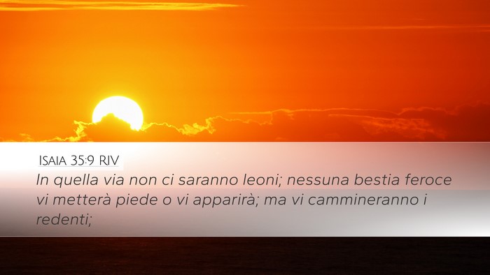 Isaia 35:9 RIV Bible Verse Image