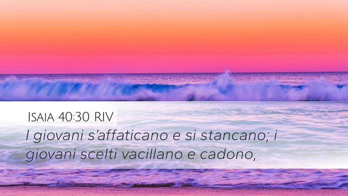 Isaia 40:30 RIV Bible Verse Image