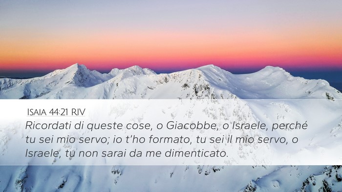 Isaia 44:21 RIV Bible Verse Image
