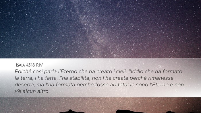 Isaia 45:18 RIV Bible Verse Image