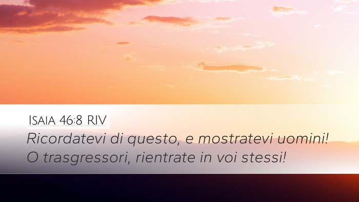 Isaia 46:8 RIV Bible Verse Image