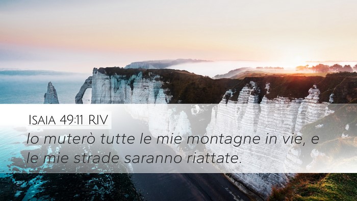 Isaia 49:11 RIV Bible Verse Image