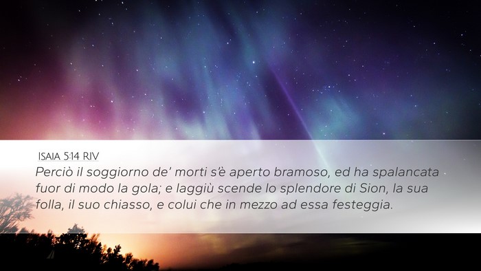 Isaia 5:14 RIV Bible Verse Image