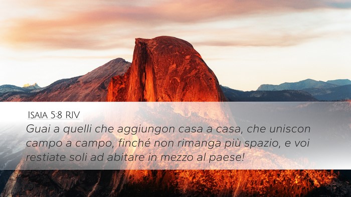 Isaia 5:8 RIV Bible Verse Image