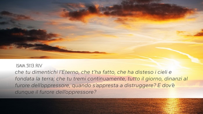 Isaia 51:13 RIV Bible Verse Image