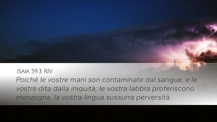 Isaia 59:3 RIV Bible Verse Image