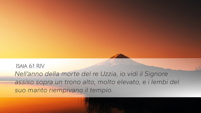Isaia 6:1 RIV Bible Verse Image