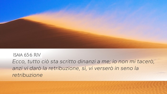 Isaia 65:6 RIV Bible Verse Image