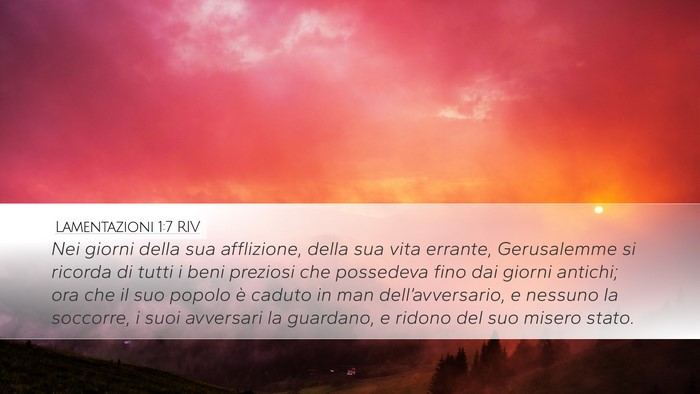 Lamentazioni 1:7 RIV Bible Verse Image