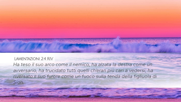 Lamentazioni 2:4 RIV Bible Verse Image