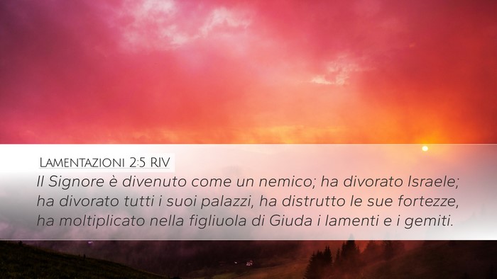 Lamentazioni 2:5 RIV Bible Verse Image