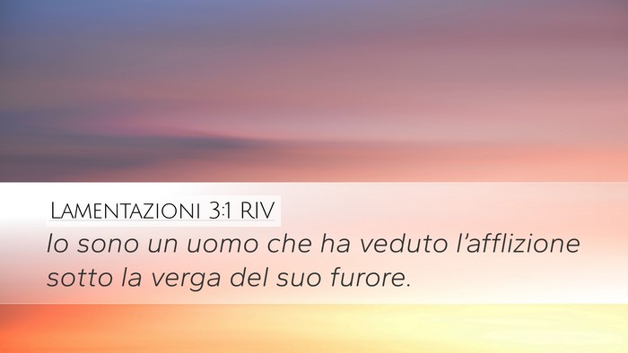 Lamentazioni 3:1 RIV Bible Verse Image