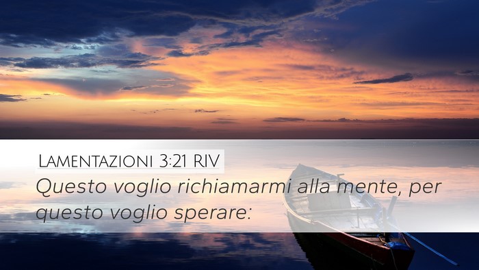 Lamentazioni 3:21 RIV Bible Verse Image