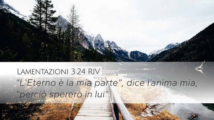 Lamentazioni 3:24 RIV Bible Verse Image