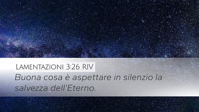Lamentazioni 3:26 RIV Bible Verse Image
