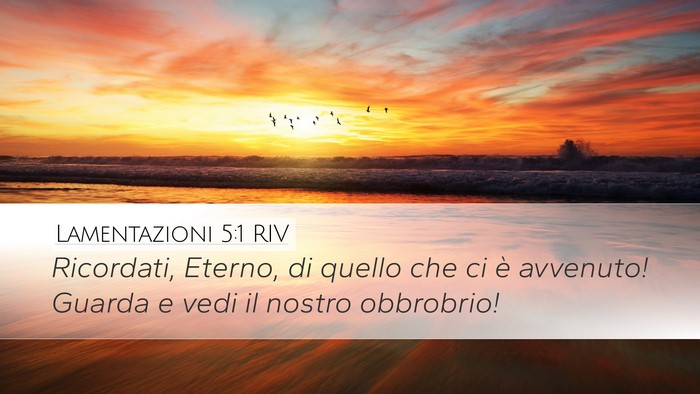 Lamentazioni 5:1 RIV Bible Verse Image