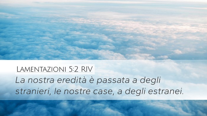 Lamentazioni 5:2 RIV Bible Verse Image