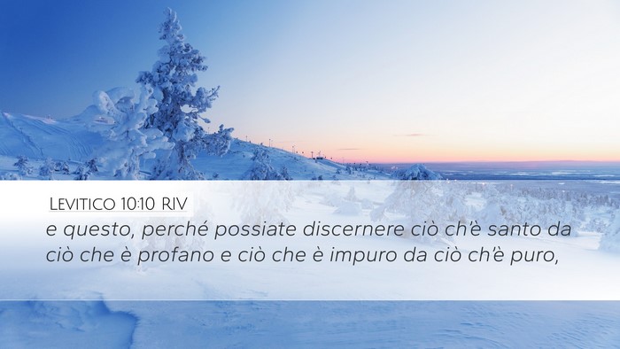 Levitico 10:10 RIV Bible Verse Image