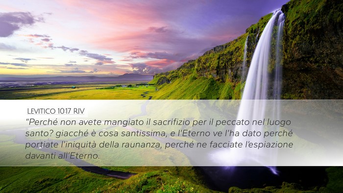 Levitico 10:17 RIV Desktop Wallpaper - “Perché non avete mangiato il sacrifizio per - Desktop Bible Verse Wallpaper