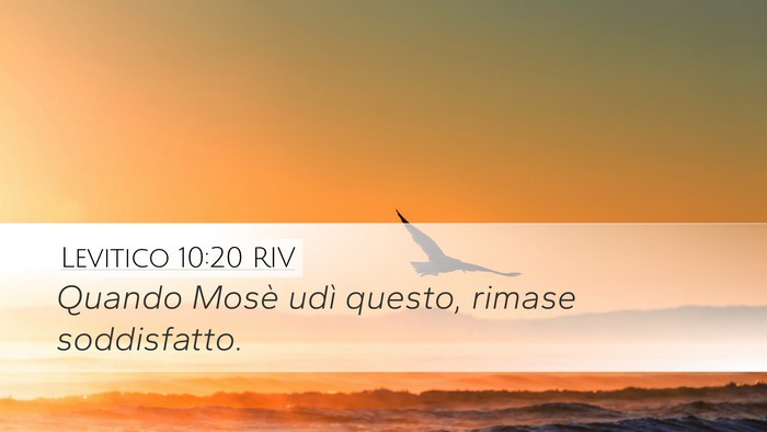 Levitico 10:20 RIV Desktop Wallpaper - Quando Mosè udì questo, rimase - Desktop Bible Verse Wallpaper
