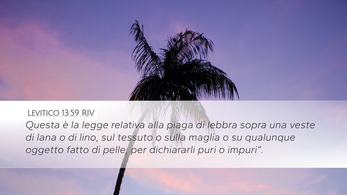 Levitico 13:59 RIV Bible Verse Image