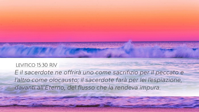 Levitico 15:30 RIV Desktop Wallpaper - E il sacerdote ne offrirà uno come sacrifizio - Desktop Bible Verse Wallpaper