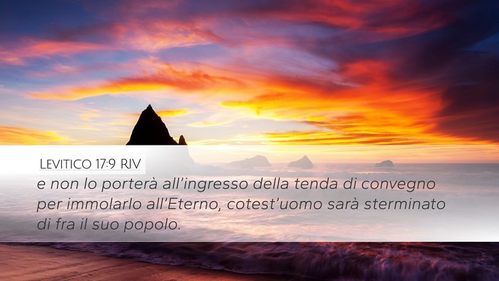 Levitico 17:9 RIV Desktop Wallpaper - e non lo porterà all’ingresso della tenda di - Desktop Bible Verse Wallpaper