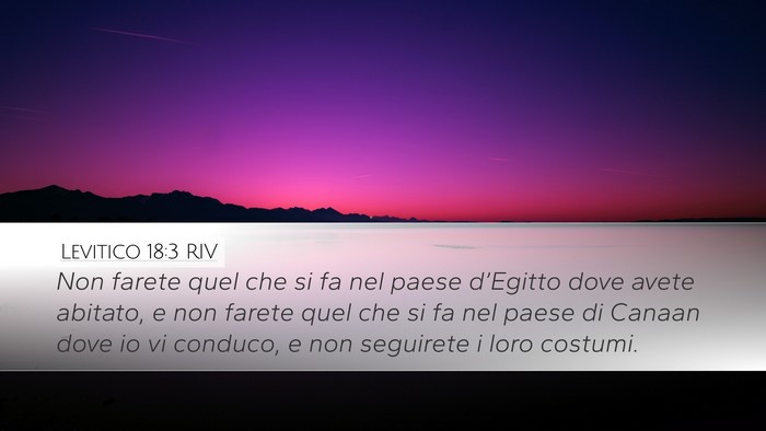 Levitico 18:3 RIV Desktop Wallpaper - Non farete quel che si fa nel paese d’Egitto - Desktop Bible Verse Wallpaper