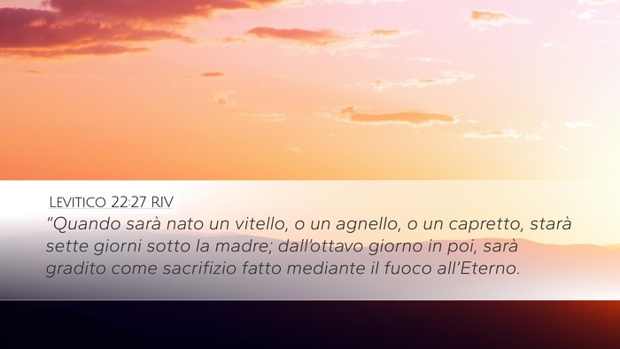 Levitico 22:27 RIV Desktop Wallpaper - “Quando sarà nato un vitello, o un agnello, o - Desktop Bible Verse Wallpaper