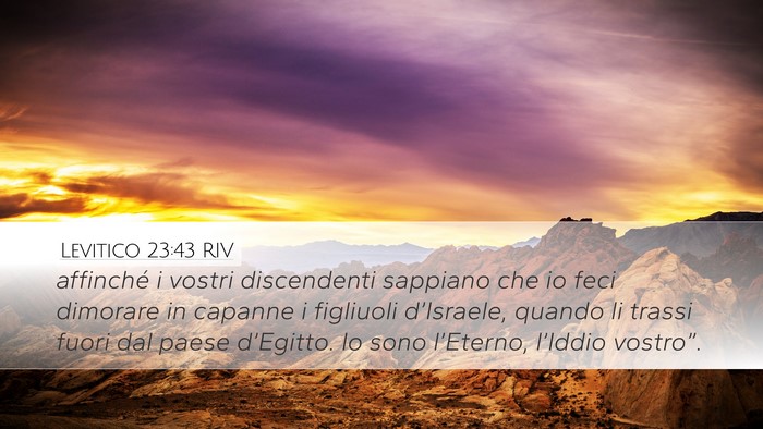 Levitico 23:43 RIV Bible Verse Image