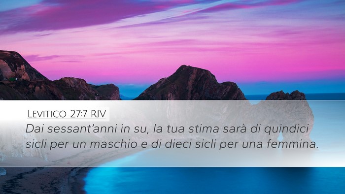 Levitico 27:7 RIV Desktop Wallpaper - Dai sessant’anni in su, la tua stima sarà di - Desktop Bible Verse Wallpaper
