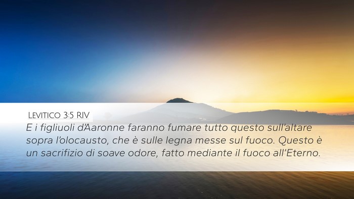 Levitico 3:5 RIV Bible Verse Image