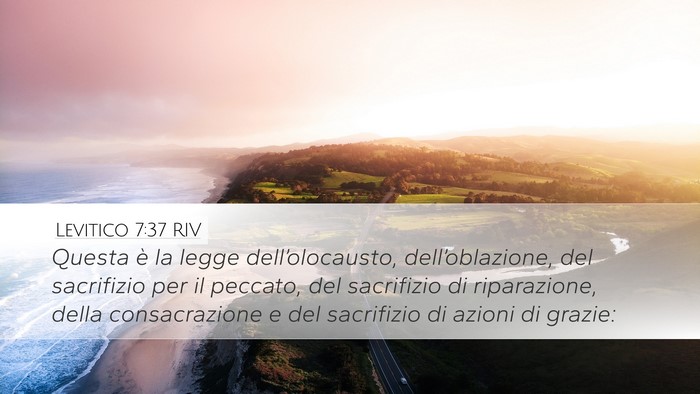 Levitico 7:37 RIV Bible Verse Image