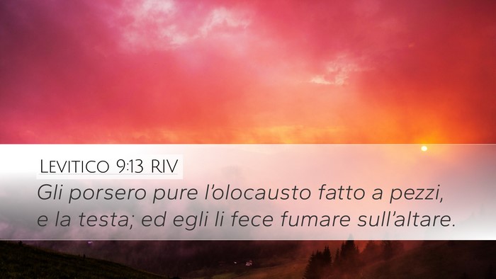 Levitico 9:13 RIV Bible Verse Image