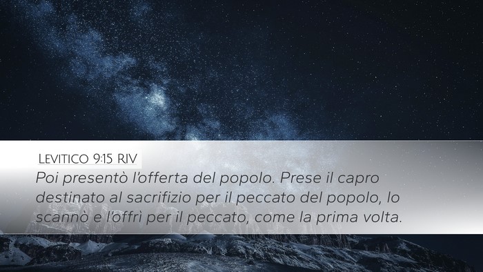 Levitico 9:15 RIV Bible Verse Image