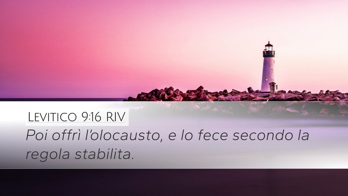 Levitico 9:16 RIV Desktop Wallpaper - Poi offrì l’olocausto, e lo fece secondo la - Desktop Bible Verse Wallpaper
