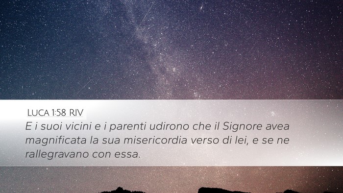Luca 1:58 RIV Bible Verse Image
