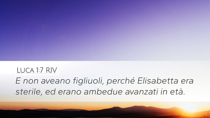 Luca 1:7 RIV Bible Verse Image