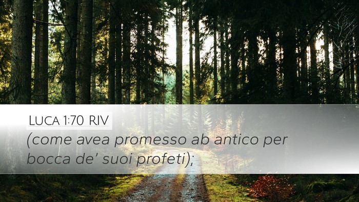 Luca 1:70 RIV Desktop Wallpaper - (come avea promesso ab antico per bocca de’ - Desktop Bible Verse Wallpaper