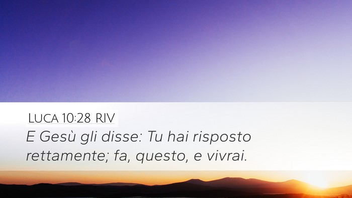 Luca 10:28 RIV Bible Verse Image